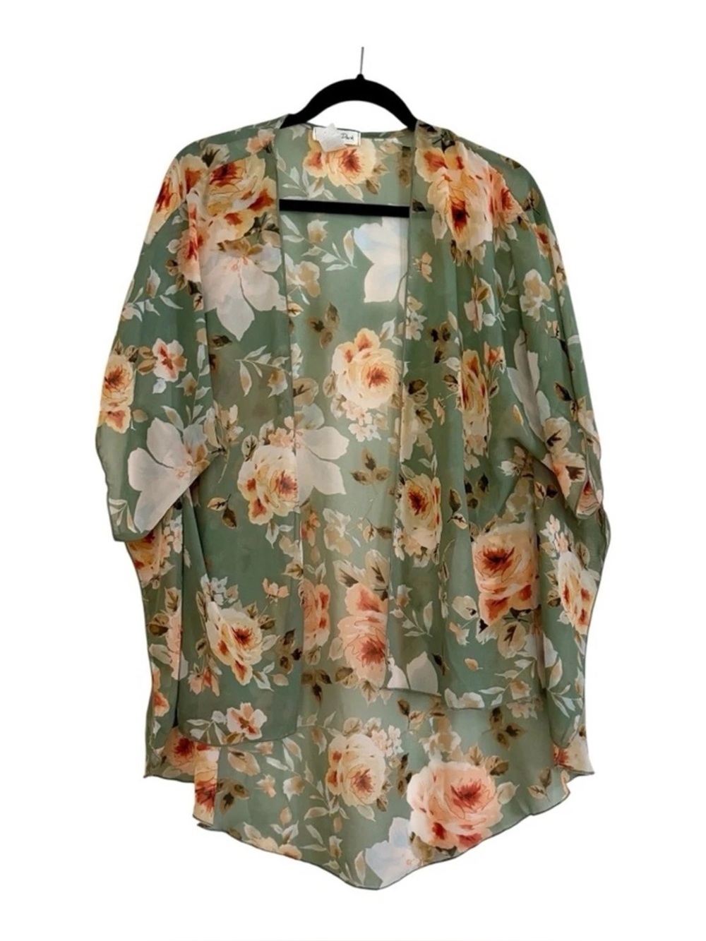 Emory Park Green Floral Kimono